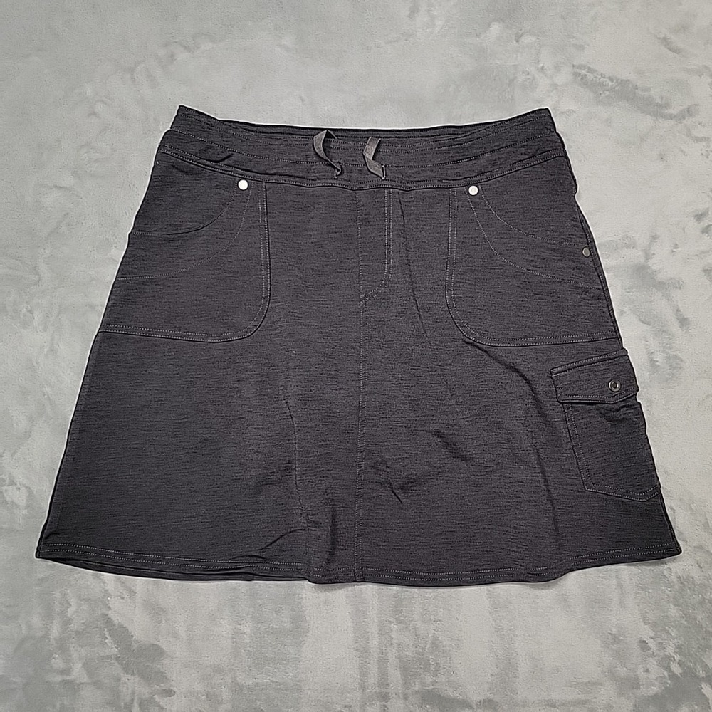 Kuhl Skirt Womens Medium Charcoal Grey Mova Skort Cargo Hiking Outdoor Active